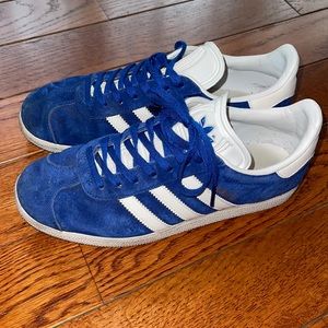 Royal blue adidas gazelle sneakers